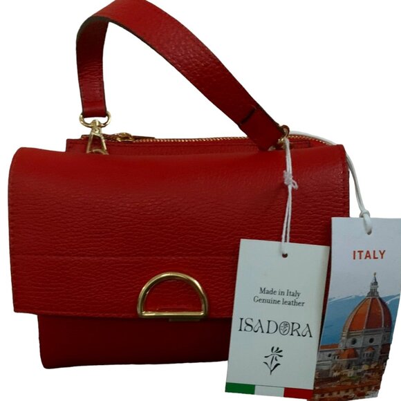 Made In Italy Leather Crossbody With Metal Chain - Picture 4 of 9